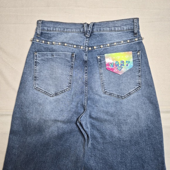 VBRT Pearl Stud High Rise Wide Leg Jeans 11/29 NWT - Picture 12 of 13